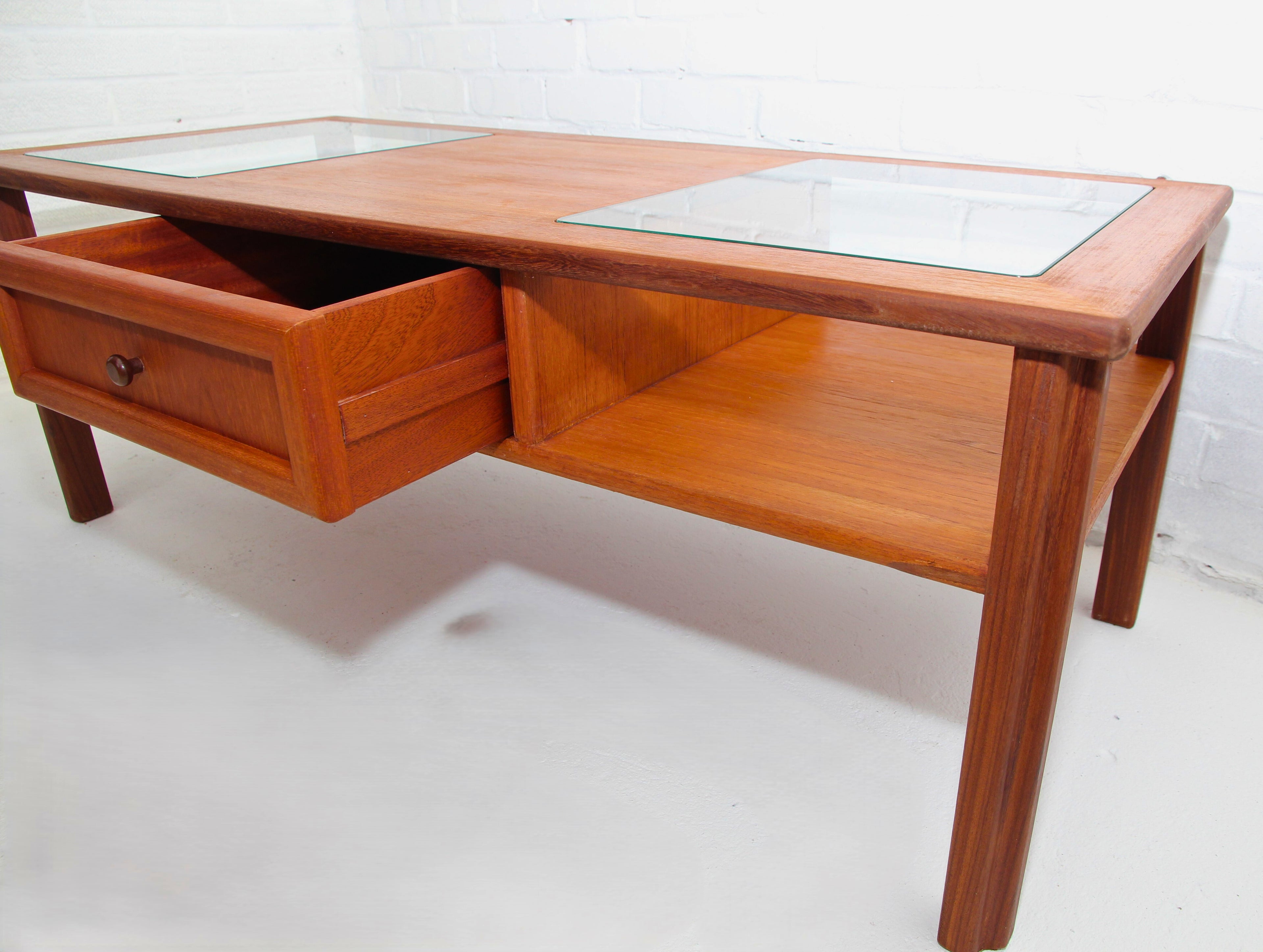 Vintage Teak G Plan Coffee Table with two-way drawer